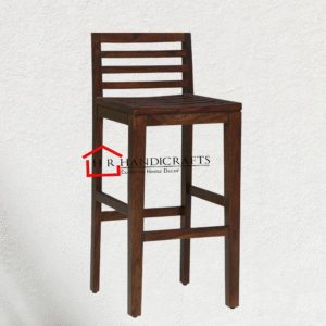 Solimo Feath Solid Sheesham Wood High Bar Chair