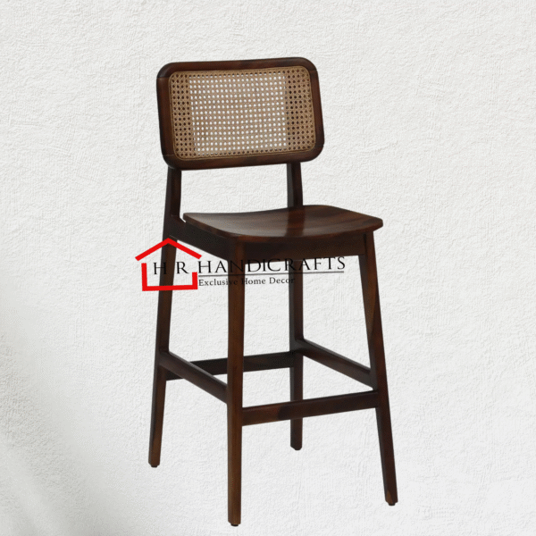 Roading Sheesham Wood Bar Chair In Rustic Teak Finish