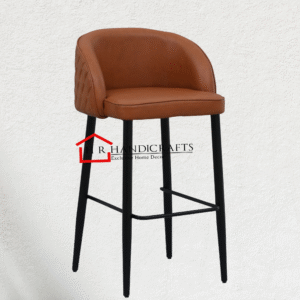 Bar Chairs with Backs, Kitchen Islands Counter Tall Barstools with Footrest Leather Breakfast Barstool Metal Upholstered Seat Stool
