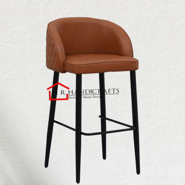 Bar Chairs with Backs, Kitchen Islands Counter Tall Barstools with Footrest Leather Breakfast Barstool Metal Upholstered Seat Stool
