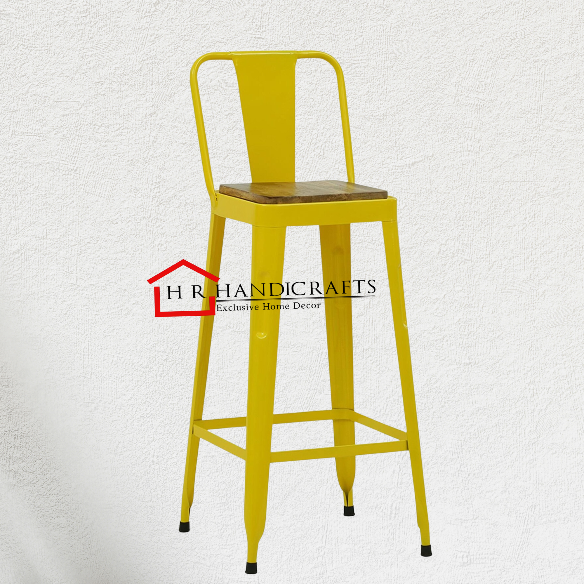 Sunny & Sturdy: Yellow Iron Bar Chair