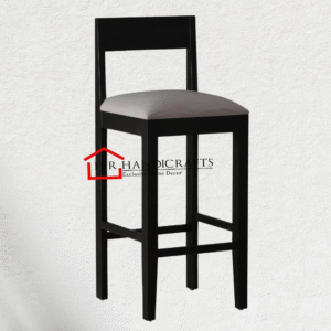 Ebony Wood Bar Stool – Scratch-Resistant Finish
