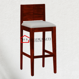 Sheesham Wood Full Back Bar Stool – Honey Oak Finish