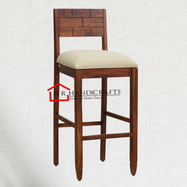 Solid Wood Bar Stool – Honey Oak Finish