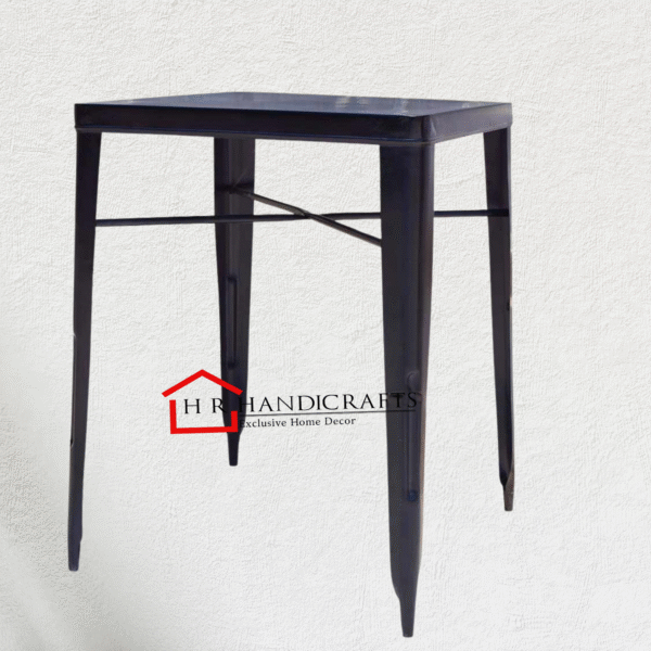 Metal Black Bar Height Counter Table | Industrial Bar Table by HR Handicrafts