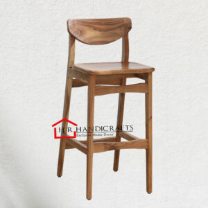 Acacia Wood Bar Chair in Natural Finish | HR Handicrafts