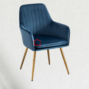 Velvet Dining Chair | Premium Blue Accent Chair for Living Room
