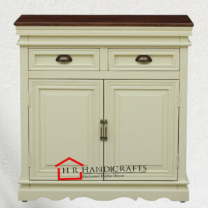 Versaille Solid Wood Cabinet in Tulip Finish | Handcrafted Mango Wood Storage by HR Handicrafts