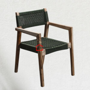 Sheesham Wood Wooden Rope Chair, Without Cushion