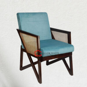 Dusk Suede Velvet Fabric Arm Chair