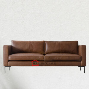 Evans Genuine Leather Sofa – Timeless Luxury