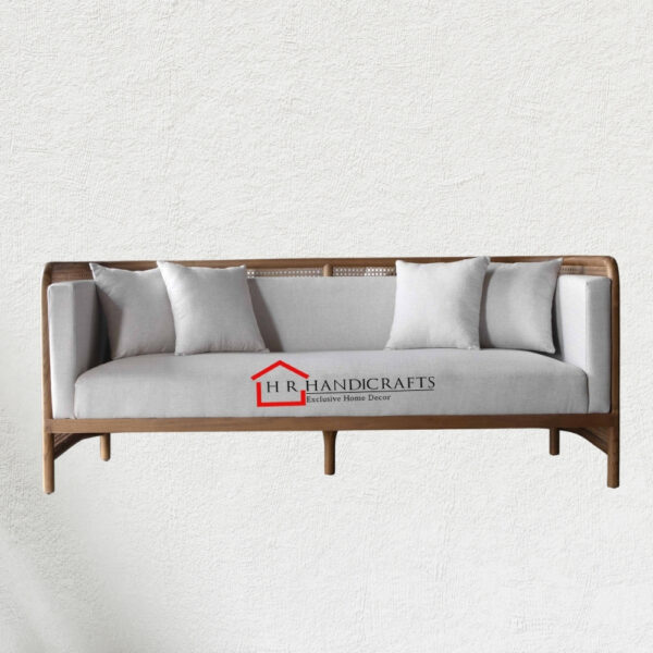 Solid Sheesham Wood 3 Seater Sofa