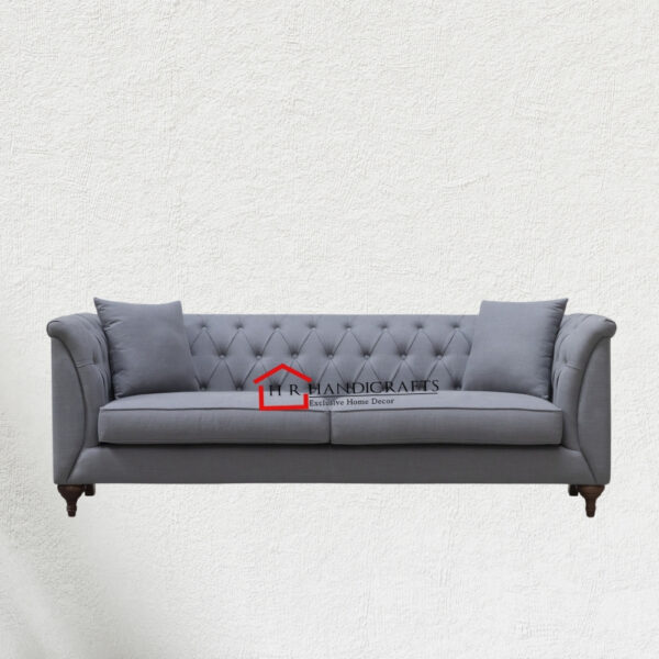 3 Seater Sofa Set Roll Arm Classic Chesterfield for Living Room Office & Lounge
