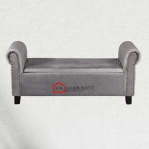 Ethos Fabric RHS Chaise Lounger In Mahogany Finish