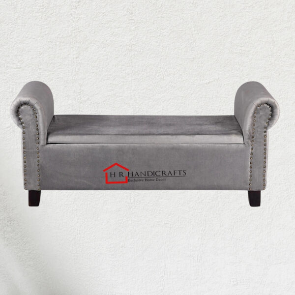 Ethos Fabric RHS Chaise Lounger In Mahogany Finish