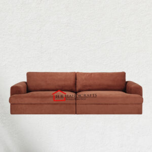 Square Arm Three-Seater Sofa – Classic Comfort for Your Living Room
