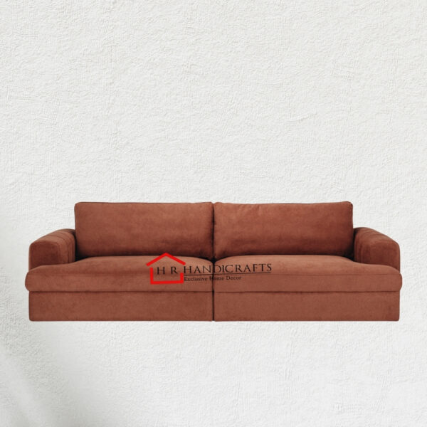 Square Arm Three-Seater Sofa – Classic Comfort for Your Living Room