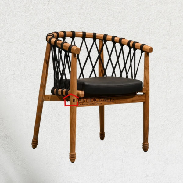 Woven Rope Wooden Chair