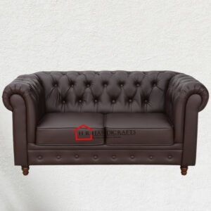 Solid Sal Wood Velvet Chesterfield 3-Seater Sofa – Regal Elegance Meets Modern Comfort