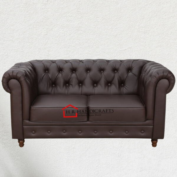 Solid Sal Wood Velvet Chesterfield 3-Seater Sofa – Regal Elegance Meets Modern Comfort