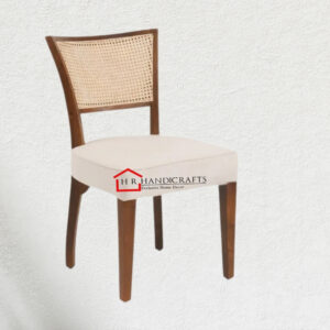Wooden Gulmohar Dining Armrest Chair with Cane Work