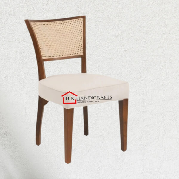 Wooden Gulmohar Dining Armrest Chair with Cane Work