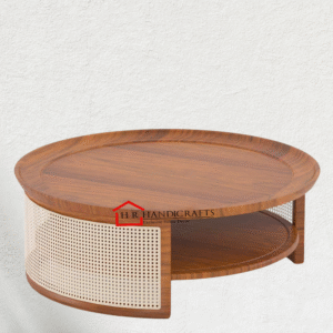 Rattan Coffee Table with Drawer