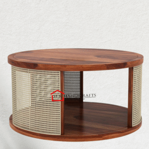 Cane Connection Marble Top Coffee Table