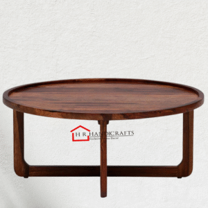 The Decor Craft Add Warmth and Elegance with The Sheesham Wood Round Center Coffee Table