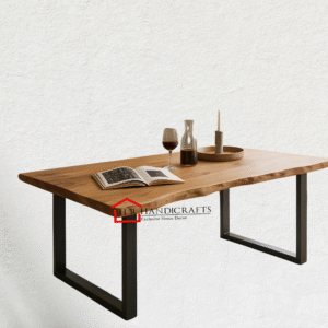 Fusion Furniture India Art Acacia Wood Live Edge Dining Table