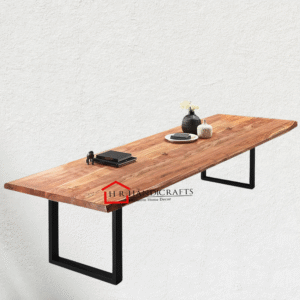 Dining Table 300 x 120 cm Bob Acacia Wood Natural & Solid Wane Table